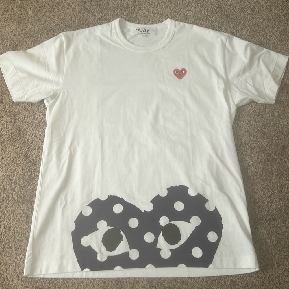 Comme des Garçons double heart tee CDG